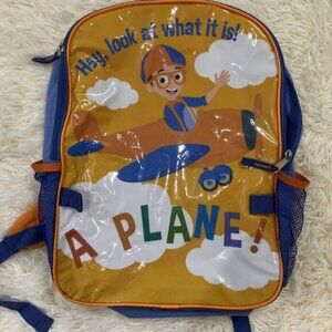Blippi Backpack Blue And Orange “A Plane!” 16”